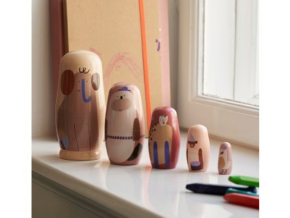 fermLIVING Stohovací zvířátka matrjošky  fermLIVING Critter Nesting Dolls