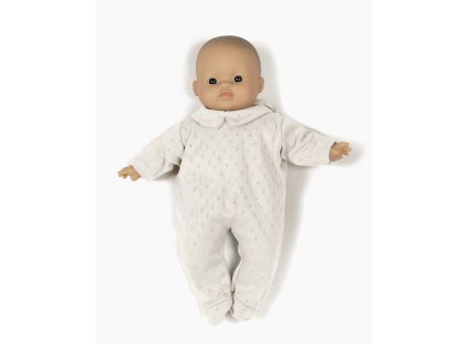 minikane collection dressing vetements accessoires meubles poupees babies 28cm dors bien corentin en coton pointille lin