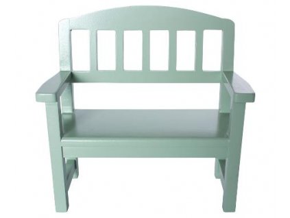 wooden bench green