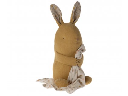 Maileg Lněný zajíček s hracím strojkem  Maileg Lullaby friends, Bunny - Dusty yellow