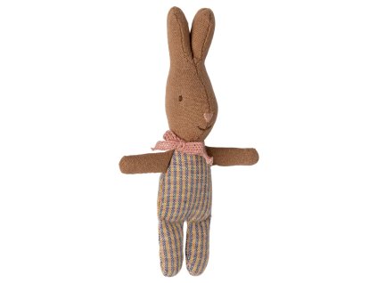 Maileg Zaječí miminko Rose/Blue check  Maileg Rabbit, MY - Rose/Blue check