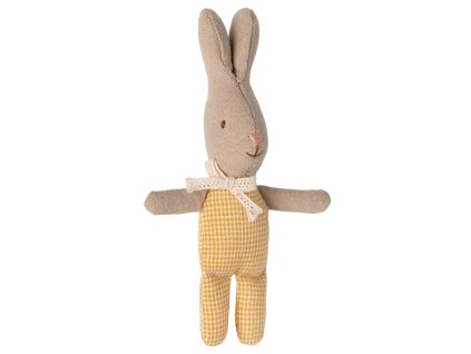 Maileg Zaječí miminko Light Yellow check  Maileg Rabbit, MY - Yellow check