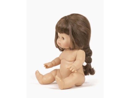 minikane poupee gordis 34cm a cheveux valentine brune natte profil