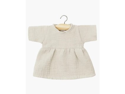 minikane dressing poupees gordis robe faustine a manches longues en gaze de coton galet