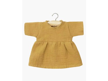 minikane dressing poupees gordis robe faustine a manches longues en gaze de coton camel
