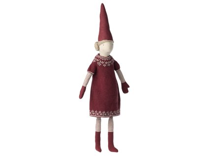 Maileg Vánoční skřítek paní Santová 83 cm  Maileg Pixy - Girl (Size 6)