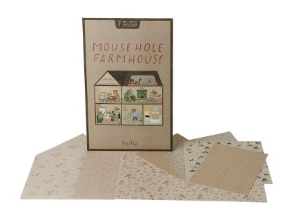 Maileg Sada tapet do myší farmy Maileg Wallpaper Mouse Hole Farmhouse