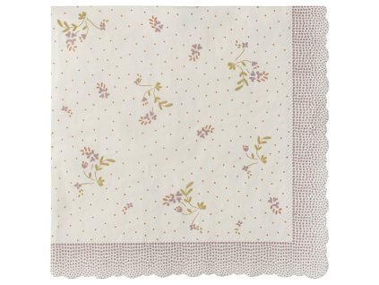 Maileg Papírové ubrousky Bae Rose Maileg Napkin, Bae Rose