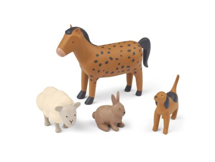 Liewood Kaučuková zvířátka z farmy Harrison 4 ks  Liewood Harrison Farm Animal 4-Pack