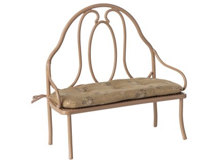 Maileg Velká romantická kovová lavice Dark Powder Maileg Vintage bench, Mini - Dark Powder