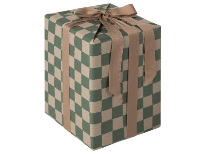 Maileg Balicí papír Checker Green 10m  Maileg Gift wrap, 10 m - Checker - Green