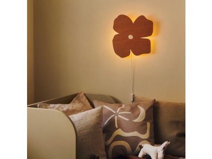 fermLIVING Nástěnná lampička Poesie Brown Clay  fermLIVING Poesie Lamp - Brown Clay