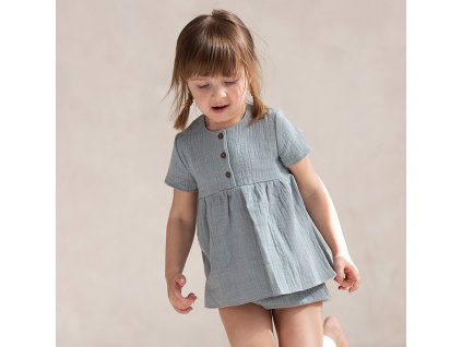 Roe&Joe Bavlněná tunika - modrozelená