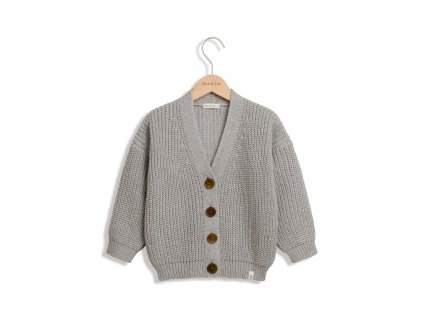 Roe&Joe Kardigan z vlněné směsi - šedý
