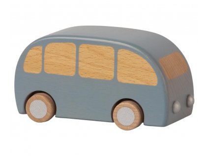 wooden bus blue