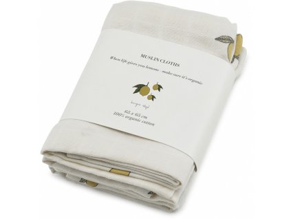 17581 3 PACK MUSLIN CLOTH LEMON Extra 2