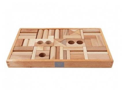 natural blocks 54pcs in tray