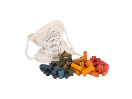 rainbow blocks 100pcs in sack