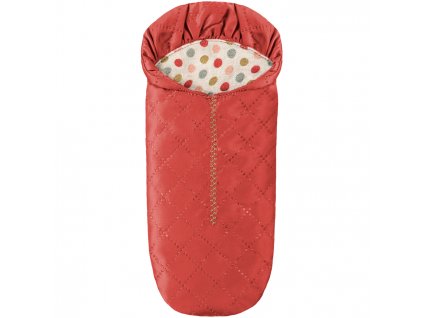 maileg mus mice toys leg play box aeske lille little mus sleeping bag sove sovepose sleeping bag taske red roed 1 p