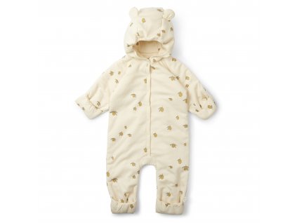 KS1371 NEW BORN ONESIE WITH HOOD LEMON Extra 1