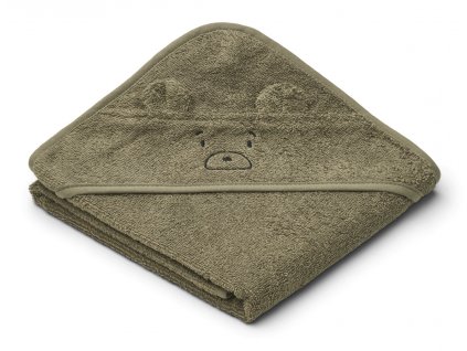 LW12564 Albert hooded towel 9458 Mr bear khaki Extra 0