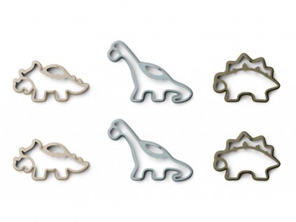 Liewood Silikonové formy palačinky 6 ks Karina Pancake Set Dino Khaki Mix