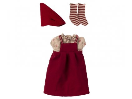 Maileg Šaty pro vánoční myšku Christmas Clothes for Medium Mouse Girl