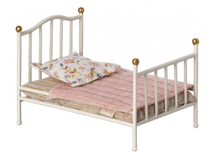 Maileg Vintage postýlka pro myšky Vintage Bed Mouse Off White