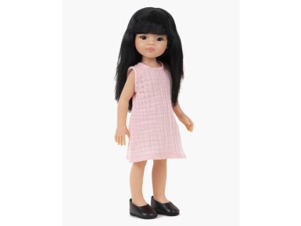 minikane collection amigas poupee liu et sa robe iva rose
