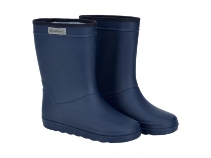 EN FANT Zateplené termo holínky s ovčí vlnou Blue Night