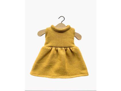 Collection Minikane poupee amigas nouveautes automne hiver 2021 robe faustine sans manche molleton moutarde