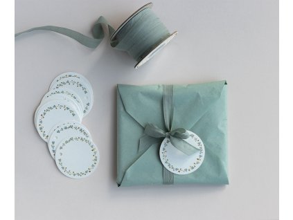 Maileg Jmenovky na dárky Round 15 ks  Maileg Gift Tags, Ring of Flowers 15 pcs