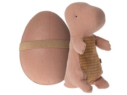 Maileg Dinosaurus ve vajíčku Small Old Rose Maileg Gantosaurus in egg, Small - Old rose