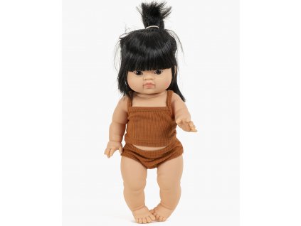 Collection Minikane poupee gordis nouveautes automne hiver 2021 les ptits basiques dessous fille cognac look