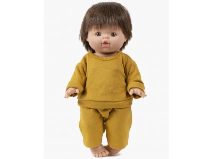 Collection Minikane poupee gordis nouveautes automne hiver 2021 ensemble liam moleton coton moutarde look