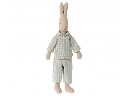 Maileg Zajíc v kostkovaném pyžamu Size 2 Maileg Rabbit Size 2, Pyjamas