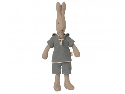 Maileg Zajíc v námořnickém oblečku Size 1 Maileg Rabbit Size 1, Sailor Dusty Blue