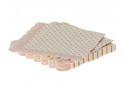 Maileg Papírové ubrousky Rose Dots Maileg Napkin Rose Dots