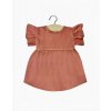 minikane collection dressing vetements accessoires meubles poupees amigas 32cm robe daisy en coton marsala