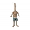 Maileg Zajíc v proužkovaném svetru, Size 3  Maileg Rabbit size 3, Classic - Knitted shirt and shorts