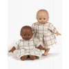 minikane collection dressing vetements accessoires meubles poupees babies 28cm robe faustine double gaze carreaux cassonade kaki look