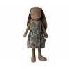 Maileg Zajíček v květovaných šatech, Size 1  Maileg Bunny Size 1 Brown, Dress