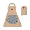 KS6426 KIDS APRON SCALLOP SMOKE GRAY Extra 0