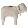 Maileg Dřevěný svícen Lamb Off White  Lamb Candleholder - Off White