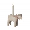 Maileg Dřevěný svícen Lamb Rose  Lamb Candleholder - Rose