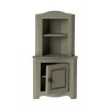 Maileg Malá rohová dřevěná skříňka Light Green  Corner Cabinet, Mouse - Light Green