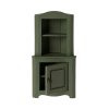 Maileg Malá rohová dřevěná skříňka Dark Green  Corner Cabinet, Mouse - Dark Green