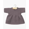 minikane dressing poupees gordis robe faustine a manches longues en gaze de coton raisin