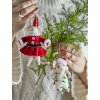 Bloomingville Plstěné ozdoby myšky  Bloomingville Peo Ornament, White, Wool