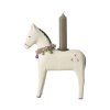 Maileg Velký dřevěný svícen koník  Maileg Wooden Candle Holder, Large Horse